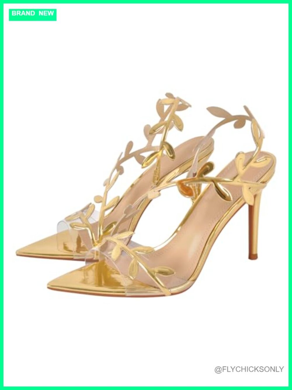 Clear Stiletto Heeled Sandals Pointed Open Toe Strappy Slingback Heels